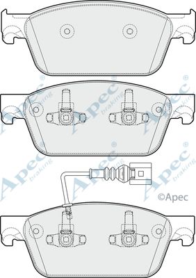 APEC BRAKING Комплект тормозных колодок, дисковый тормоз PAD1782